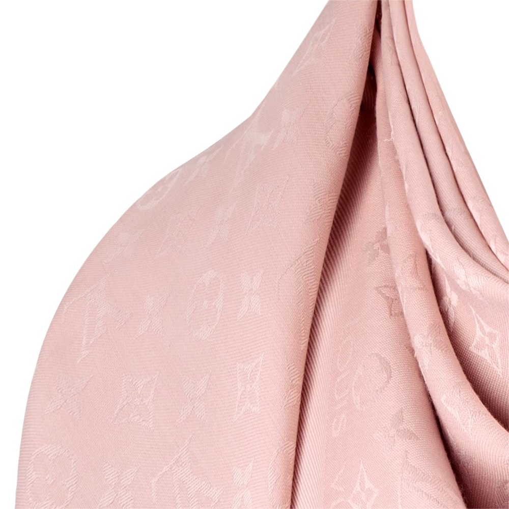 LOUIS VUITTON M70805 Monogram Shine Shawl MSRP $730.00 VELVET ROSE - Picture 2 of 13